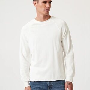 KUWALLA | White Crewneck Jersey Long Sleeve Tee